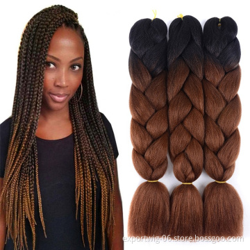 24inch cheap synthetic Hair Box Braids extension bulk pre stretched expression braiding hair Jumbo crochet braided hair
